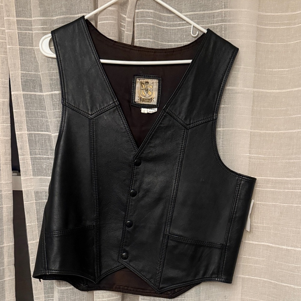 Black Leather Vest